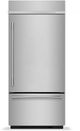 KitchenAid® 36” 20.9 Cu. Ft. PrintShield™ Stainless Steel Right Hinge Built In Bottom Freezer Refrigerator-0