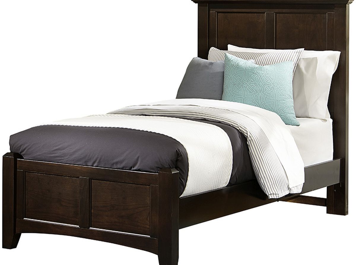 Vaughan-Bassett Bonanza Merlot Twin Mansion Bed