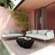 TOV Furniture Katti Light Gray Aluminum/Fabric Outdoor Loveseat-1