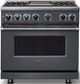 Viking® 7 Series 36" Cast Black Pro Style Dual Fuel Range with 12" Reversible Griddle-3