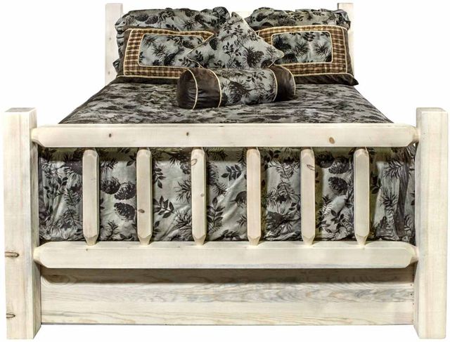 Montana Woodworks® Homestead Clear Lacquer Full Bed with Storage-1