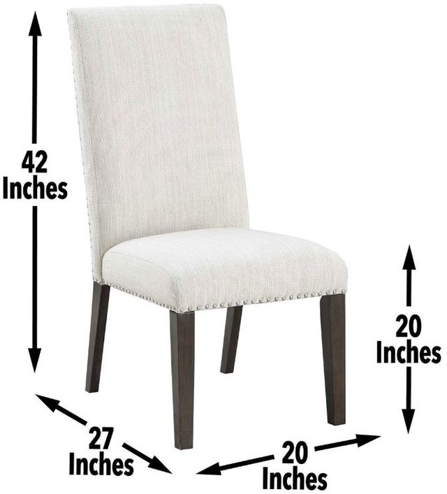 Steve Silver Co. Hutchins Cream/Dusty Espresso Dining Side Chair-3