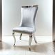 Furniture of America® Basilicata 2-Piece Gray/Silver Dining Chair Set-1