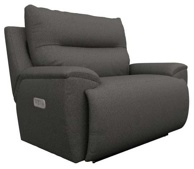 La-Z-Boy® Palmer Charcoal Power Reclining Chair and a Half with Headrest-0