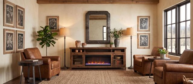 Legends Home Dakota Whiskey 94" Fireplace Console-1
