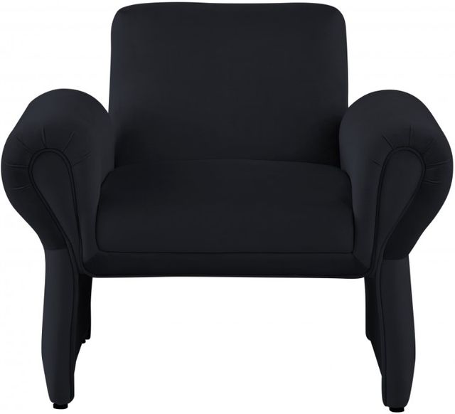 Meridian Furniture Fleurette Black Velvet Accent Chair-1