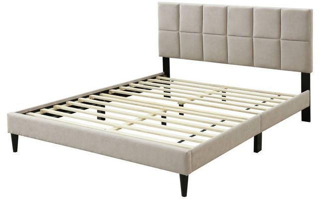 Bernards Evelyn Taupe Upholstered Full Panel Bed-3