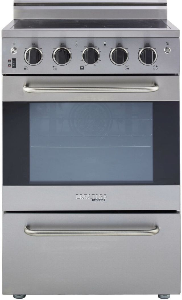 Unique® Appliances Prestige 24" Stainless Steel Freestanding Electric Range-0