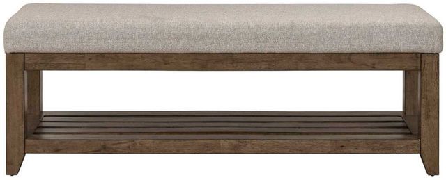 Liberty Furniture Shaker Lakes Harvest Brown/Taupe Upholstered Dining Bench-2