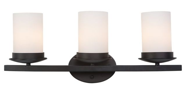 YHD Columbia Rock Oil Rubbed Bronze/White Opal 3-Light Vanity Lighting-0