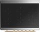 Ilve® Majestic III 36" Graphite Matte Pro Style Induction Range with Triple Glass Door and Brass Trim-2