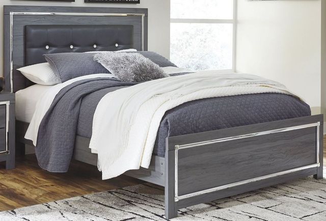 Signature Design by Ashley® Lodanna 2-Piece Gray King Panel Bed Set-1