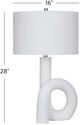 Bassett Mirror Alexx Matte White Table Lamp-3