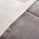 Olliix by Woolrich Alton Grey and Ivory King Polyester Solid Velour to Berber Comforter Set-1