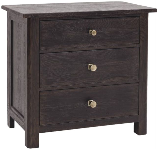 Hooker® Furniture Driftwood Burnt Timber 3-Drawer Nightstand-0