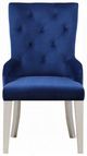 ACME Furniture Varian Antique Platinum/Blue Side Chair-1
