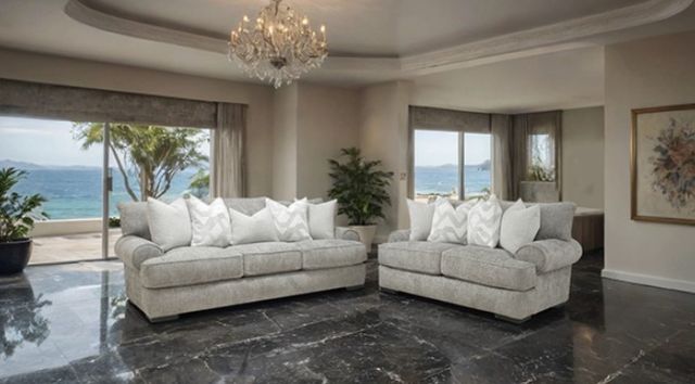 Furniture of America® Nerone Gray Loveseat-2