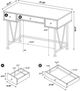 Coaster® Analiese Mango 3-Drawer Writing Desk-2