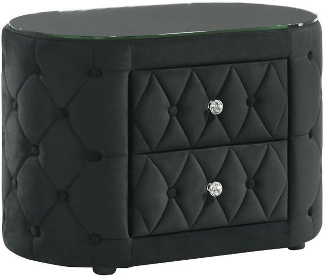 Crown Mark Voltare Black Nightstand-0