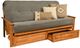 Kodiak Furniture Monterey Marmont Thunder/Butternut Full Storage Futon with Mattress-0
