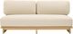 TOV Furniture Reavan Cream/Light Teak Fabric/Wooden Outdoor Lounge Sofa-3