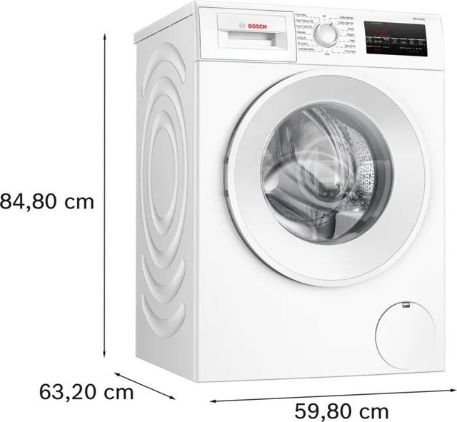 Bosch 300 Series White Front Load Washer & Electric Dryer Laundry Pair-3