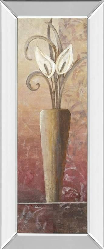 Classy Art Flower In Vase I Mirror Framed Wall Art-0