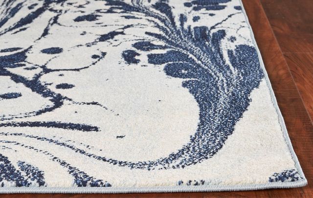 KAS Rugs Watercolors Blue Marble 5'x8' Rug-1