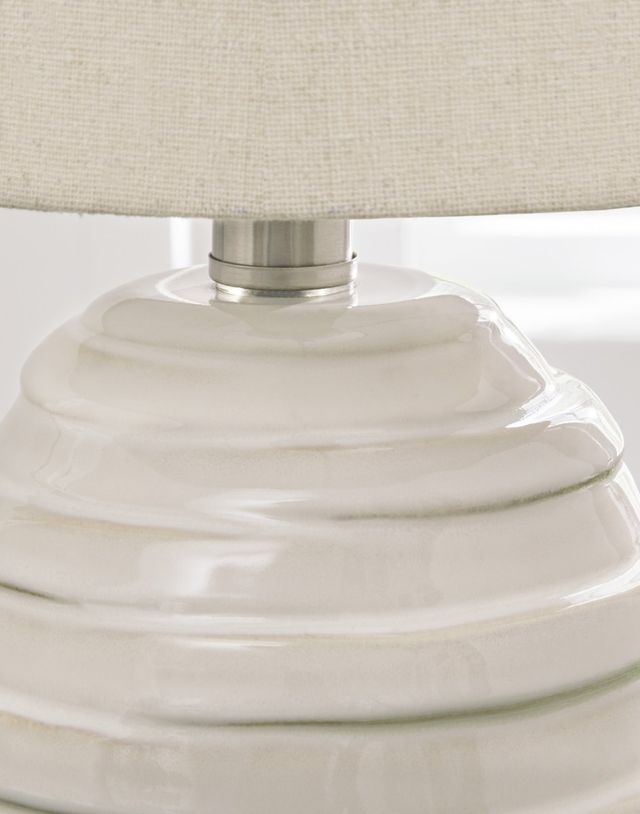 Signature Design by Ashley® Glennwick White Ceramic Table Lamp-1