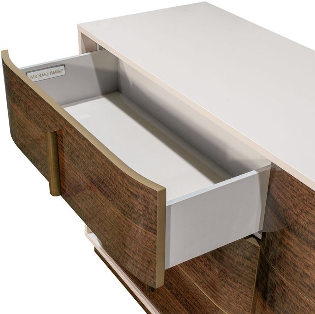 Michael Amini® Pavira Taupe/Walnut Dresser-4