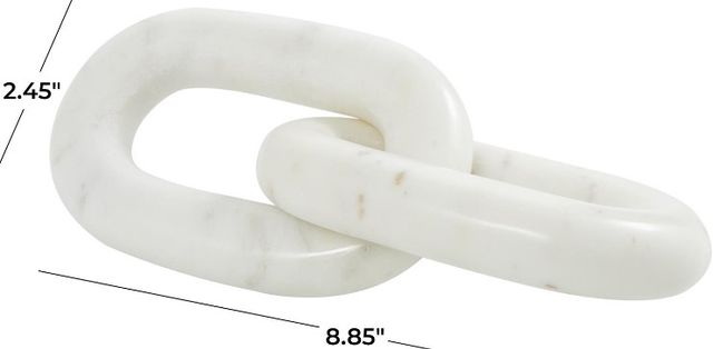 Deco Marche White Chain Geometric Sculpture-3