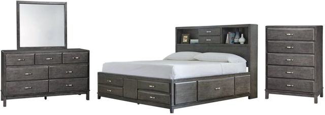 Signature Design by Ashley® Caitbrook 4-Piece Gray Queen Storage Bed Set-0