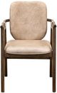 International Furniture Direct Silver Brown/Ivory Dining Arm Chair-1