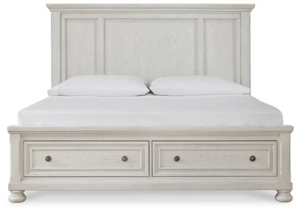 Signature Design by Ashley® Robbinsdale Antique White King Storage Panel Bed-1