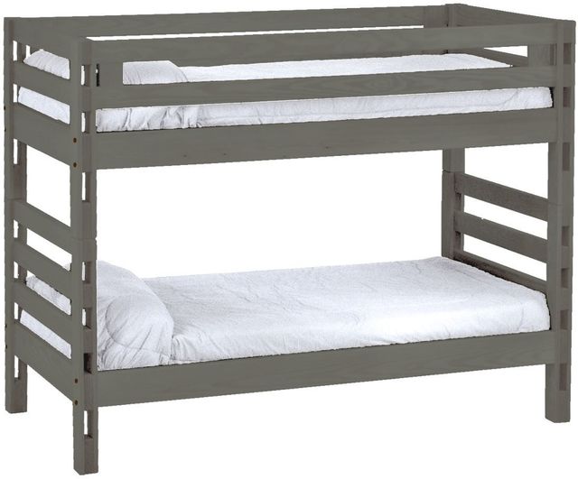 Crate Designs™ Furniture Graphite Twin XL/Twin XL Tall Ladder End Bunk Bed-0