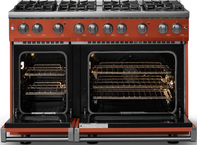 Viking® 5 Series 48" Spiced Cider Pro Style Gas (LP) Range with Polished Chrome Trim-1