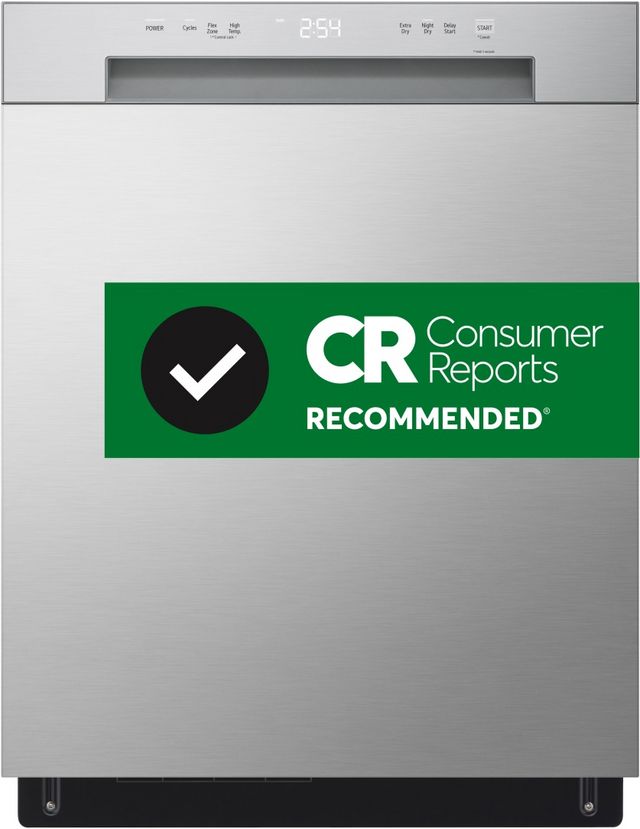 LG 24" Stainless Steel Look Front Control Built In Dishwasher-1