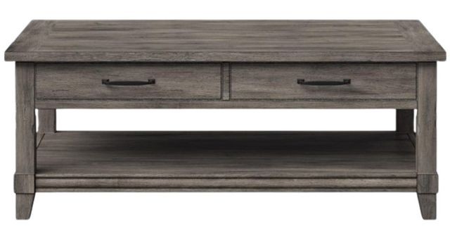Bernards Hartford Gray Cocktail Table with Lift Top-0