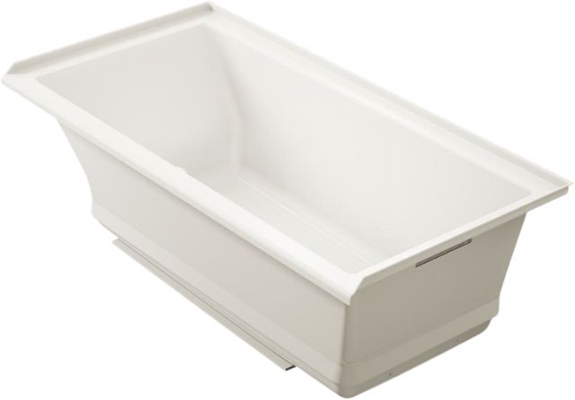 KOHLER® Underscore® Biscuit 60" x 30" Alcove Heated BubbleMassage™ Air Bath - Right Drain-0