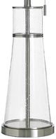 Stylecraft Clear Seeded and Brushed Steel Table lamp-3