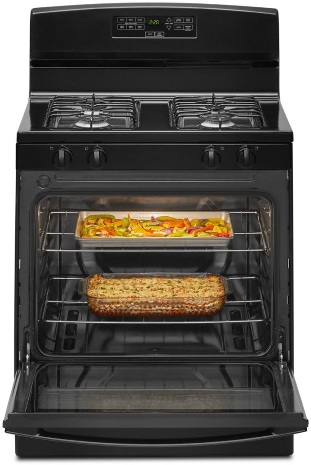 Amana® 30" Black Freestanding Gas Range-2