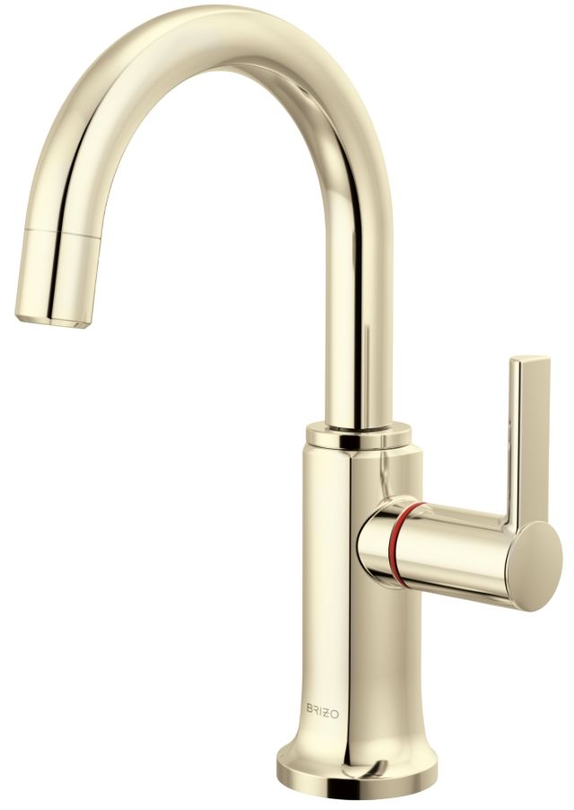 Brizo Kintsu® Lumicoat® Polished Nickel Instant Hot Faucet with Arc Spout-0