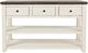 Jofran Inc. Madison County Barnwood Console Table with Vintage White Base-3