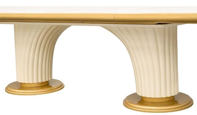 Michael Amini® Scotts Square Light Champagne Oval Dining Table-4