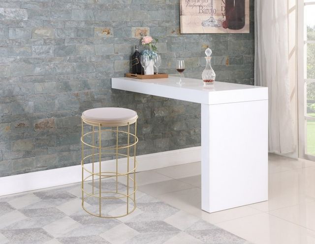 Meridian Furniture Rebar Brushed Cream Velvet Bar Stool-2