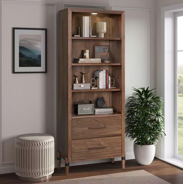 Legends Home Tranquility Walnut Bookcase-1