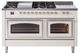 Ilve® Nostalgie II Noblesse 60'' Antique White Pro Style Dual Fuel Range with Chrome Trim-0