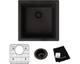Elkay Quartz Classic® Black 15.75" Single Bowl Dual Mount Bar Sink Kit-1