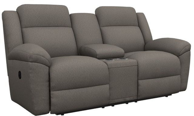La-Z-Boy® Joel Pewter Manual Reclining Loveseat with Console-0