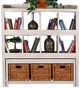 Sunny Designs™ Storage White Bookcase with Trundle Bench-2